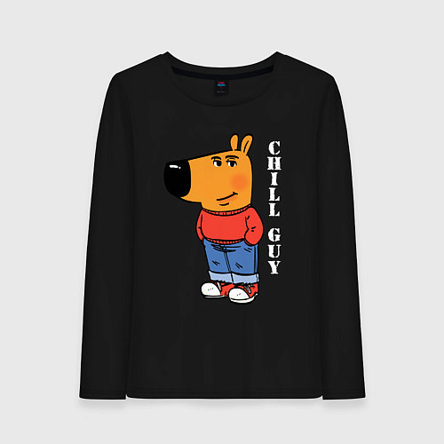 Женский лонгслив Chill guy / Черный – фото 1
