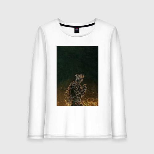 Женский лонгслив Dark souls рыцарь / Белый – фото 1
