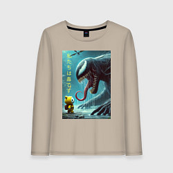 Женский лонгслив Baby and Symbiote - we are a Venom meme