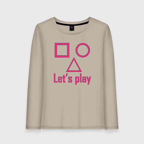Женский лонгслив Давай сыграем / Миндальный – фото 1