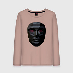 Лонгслив хлопковый женский Маска босса, цвет: пыльно-розовый