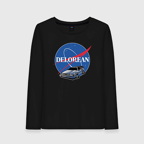 Женский лонгслив Space delorean / Черный – фото 1