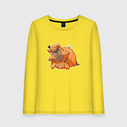 Женский лонгслив Влюбленная капибара