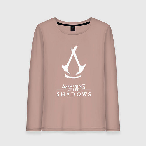 Женский лонгслив Assassins creed - shadows white / Пыльно-розовый – фото 1