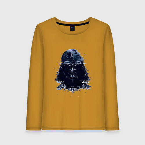 Женский лонгслив Дарт вейдер мазайка / Горчичный – фото 1
