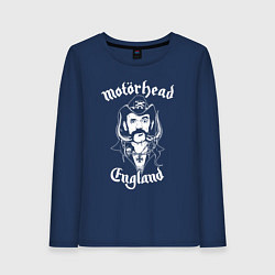 Лонгслив хлопковый женский Motorhead - Лемми, цвет: тёмно-синий