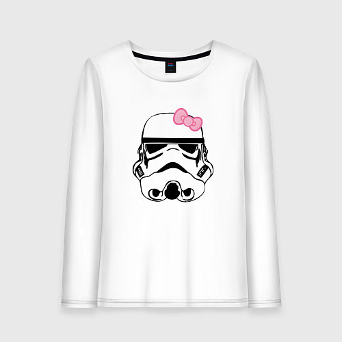 Женский лонгслив Женский шлем имперского солдата - для пары / Белый – фото 1