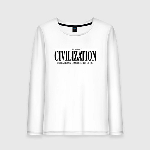 Женский лонгслив Civilization - game / Белый – фото 1