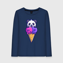 Женский лонгслив Panda ice cream