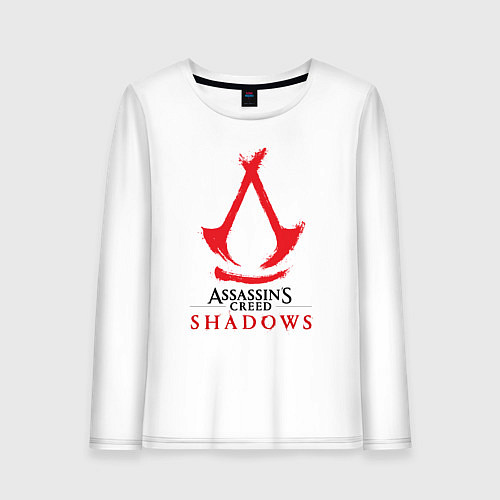 Женский лонгслив Assassins Creed Shadows - badge / Белый – фото 1