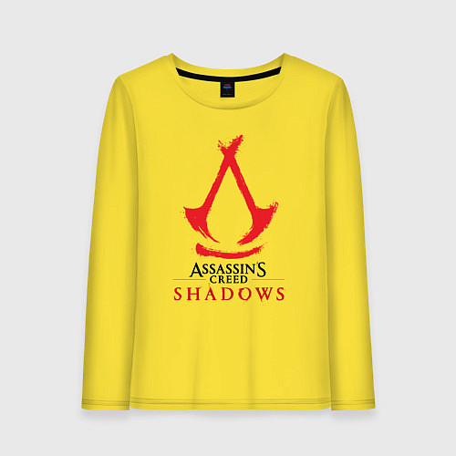 Женский лонгслив Assassins Creed Shadows - badge / Желтый – фото 1