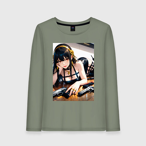 Женский лонгслив Йор Форджер Семья шпиона / Авокадо – фото 1