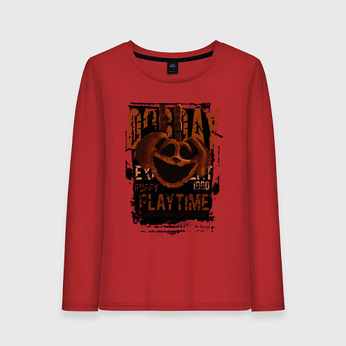 Женский лонгслив Пеклопёс DogDay из Poppy Playtime / Красный – фото 1