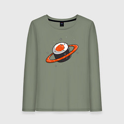 Лонгслив хлопковый женский Ролл сатурн, цвет: авокадо