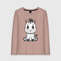 Женский лонгслив Весёлая зебра