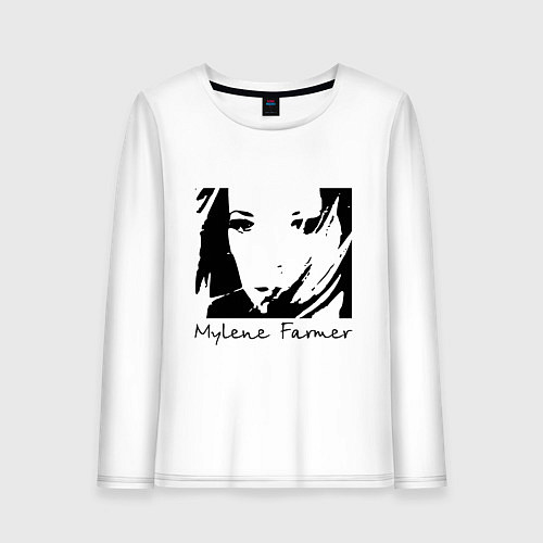 Женский лонгслив Милен Фармер / Белый – фото 1