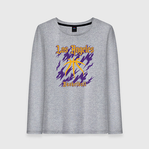 Женский лонгслив Basketball Lakers / Меланж – фото 1