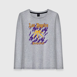 Лонгслив хлопковый женский Basketball Lakers, цвет: меланж