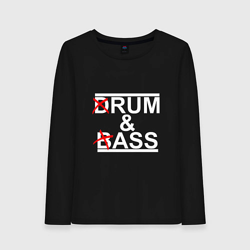 Женский лонгслив Drum and bass black / Черный – фото 1