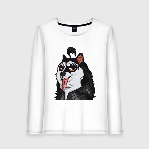 Женский лонгслив NFT Doge - Kiss / Белый – фото 1