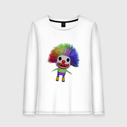 Женский лонгслив Cartoon clown colorful hair