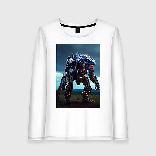 Женский лонгслив Робот в стиле Horizon / Белый – фото 1