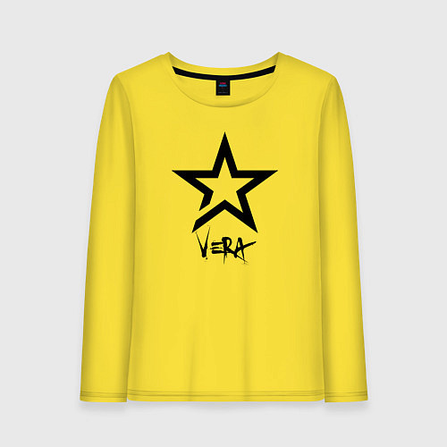 Женский лонгслив Vera - star / Желтый – фото 1
