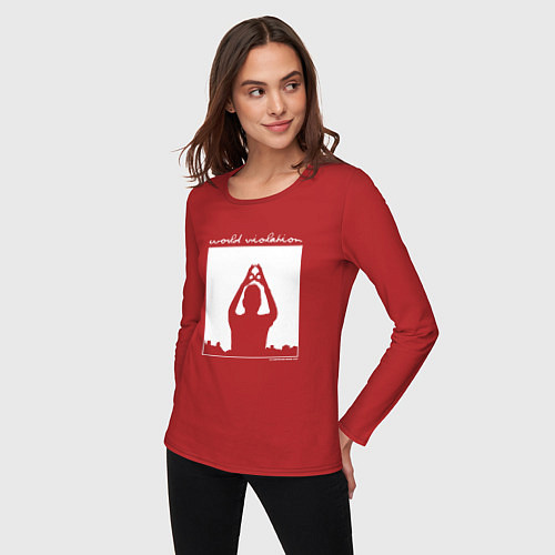 Женский лонгслив Depeche Mode world violation / Красный – фото 3