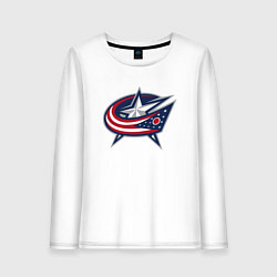 Женский лонгслив Columbus blue jackets - hockey team - emblem