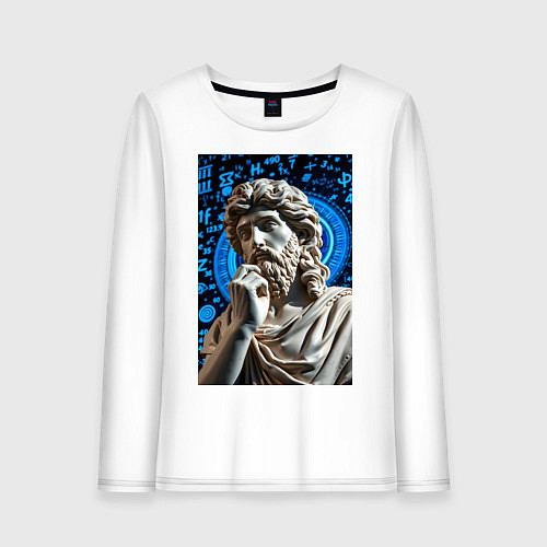 Женский лонгслив Античность и математика / Белый – фото 1