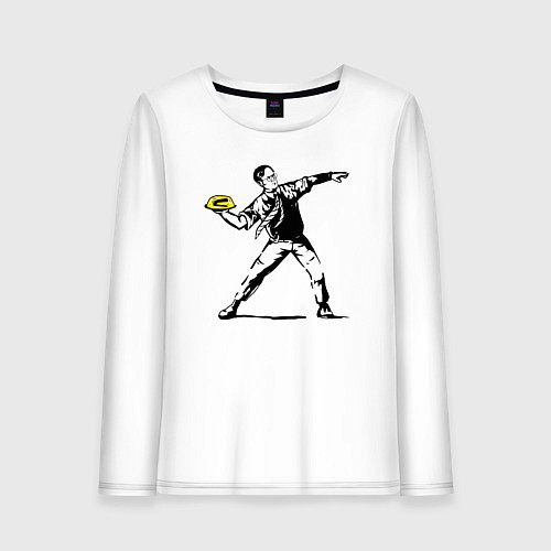 Женский лонгслив Дуайт Шрут и желе / Белый – фото 1