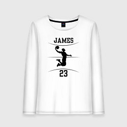 Лонгслив хлопковый женский James 23, цвет: белый