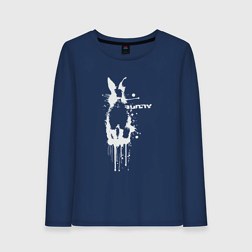 Женский лонгслив Banksy bunny / Тёмно-синий – фото 1