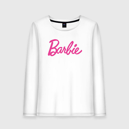Женский лонгслив Барби надпись / Белый – фото 1