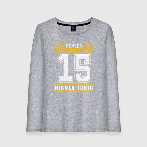 Женский лонгслив Denver - Nocola Jokic / Меланж – фото 1