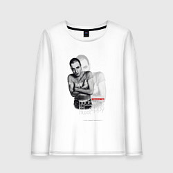 Лонгслив хлопковый женский Underworld - trainspotting born slippy, цвет: белый