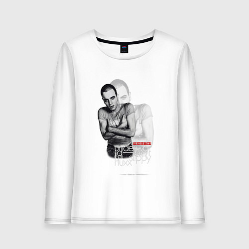 Женский лонгслив Underworld - trainspotting born slippy / Белый – фото 1