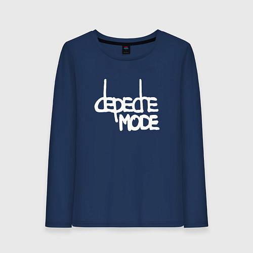Женский лонгслив Depeche Mode - exciter logo / Тёмно-синий – фото 1