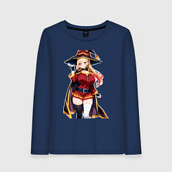 Лонгслив хлопковый женский Марин Китагава косплей Мегумин, цвет: тёмно-синий