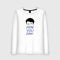 Лонгслив хлопковый женский How you doin, цвет: белый