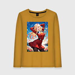 Лонгслив хлопковый женский Марин Китагава косплей 002 Darling in the Franxx, цвет: горчичный