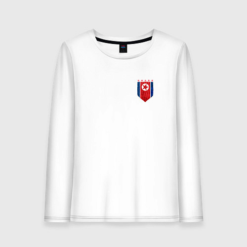 Женский лонгслив North Korean symbol / Белый – фото 1