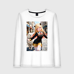 Лонгслив хлопковый женский Марин Китагава косплей Ани Форджер, цвет: белый