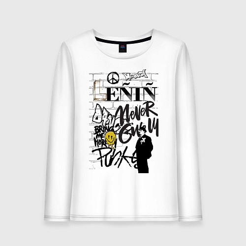 Женский лонгслив Lenin граффити / Белый – фото 1