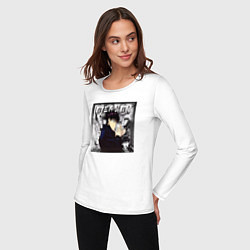Лонгслив хлопковый женский Мегуми магическая битва, цвет: белый — фото 2