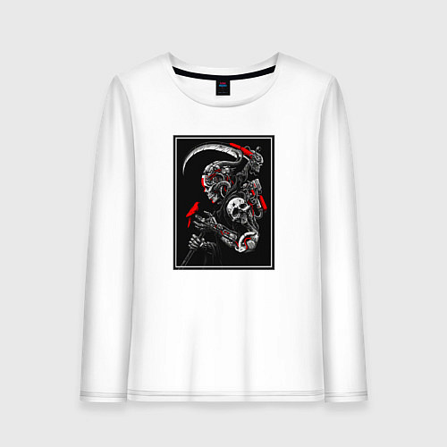 Женский лонгслив Самурай ронин / Белый – фото 1
