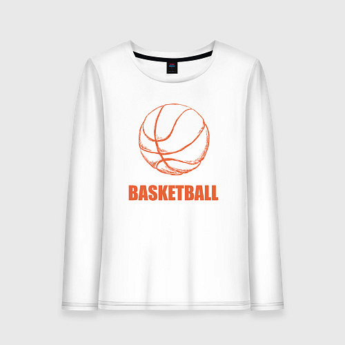 Женский лонгслив Ball basket / Белый – фото 1