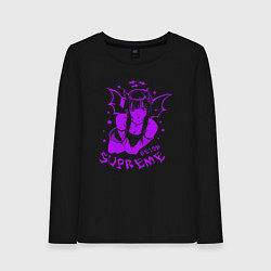 Лонгслив хлопковый женский Reign supreme, цвет: черный