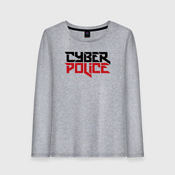 Лонгслив хлопковый женский Киберполиция, цвет: меланж