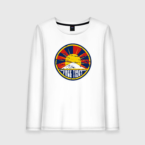 Женский лонгслив Free Tibet / Белый – фото 1
